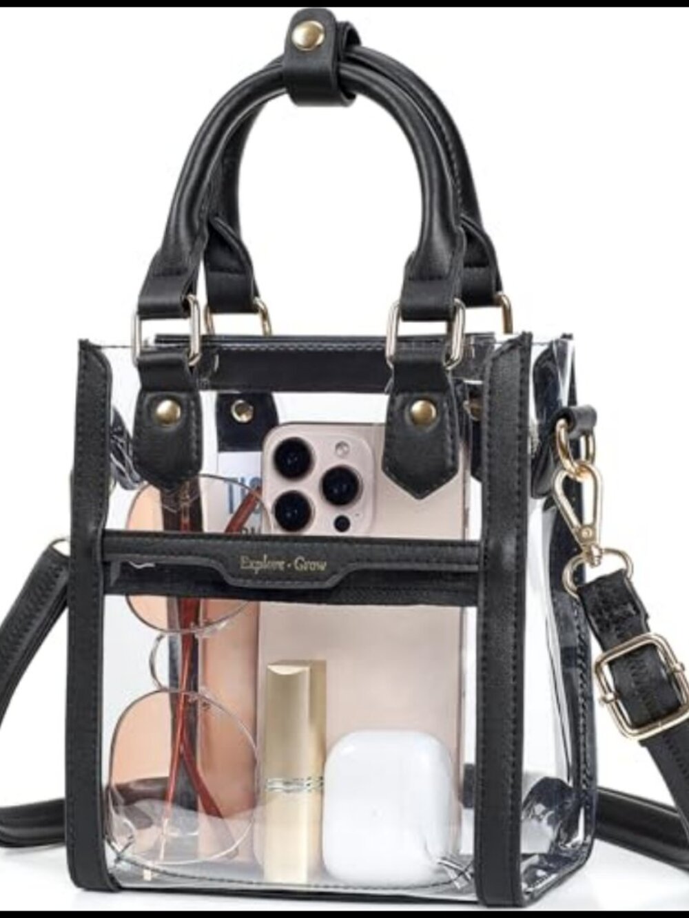 Clear Purse Stadium Approved PVC Crossbody Bag